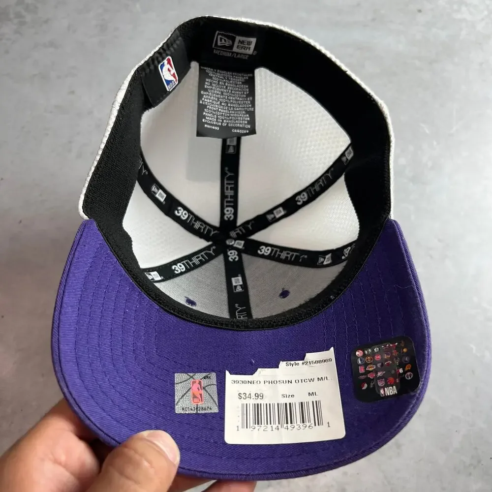 Phoenix Suns New Era Mesh Back 39Thirty Hat Size Medium-Large Purple Cap NWT
